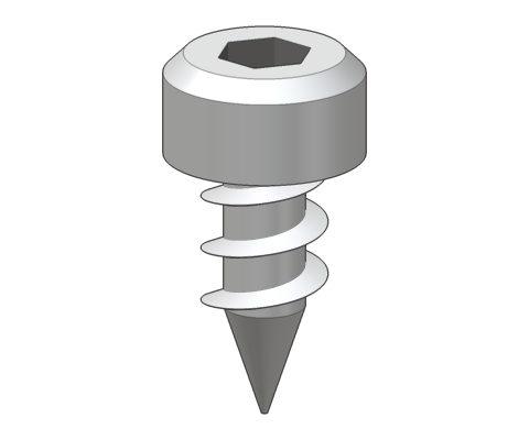 Cylindrical confirmat head