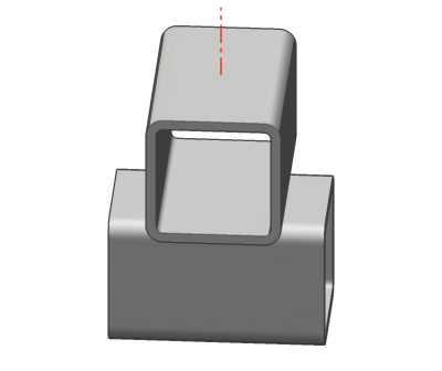 Two steel tubes joined by a bolt